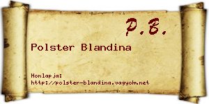 Polster Blandina névjegykártya